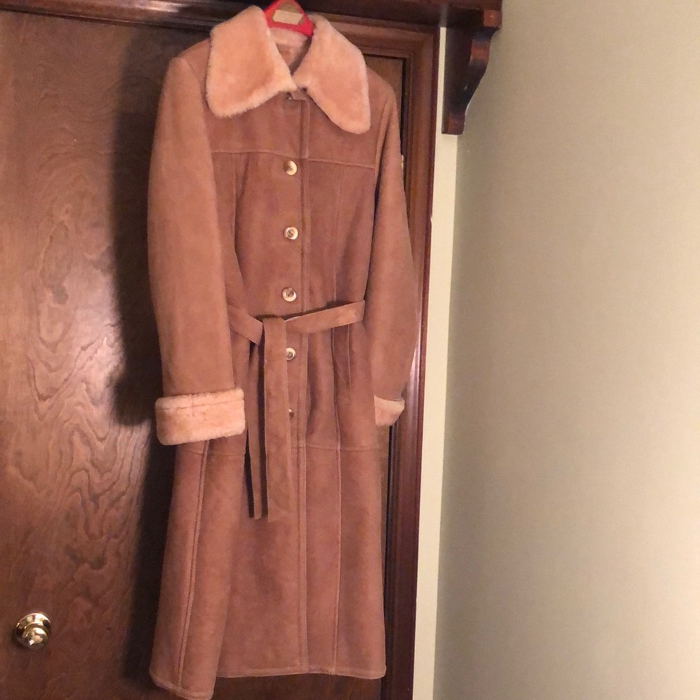 Swedish suede Vintage maxi coat